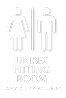 Unisex Fitting Room Braille Sign