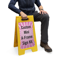 Upload Your Own Design Custom Mini A Frame Floor Sign