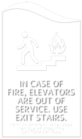 In Case of Fire - Use Stairs Sign