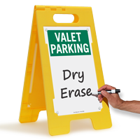Valet Parking   Blank Standing Floor Sign