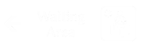 Waiting Area Engraved Sign with Left Arrow Symbol