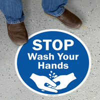 Wash Your Hands Adhesive Floor Sign