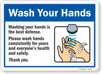 Wash Your Hands Consistently For Health And Safety Sign