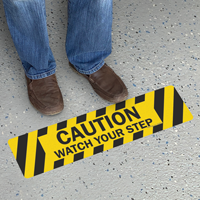 Watch Your Step Caution Slip-Resistant Floor Sign