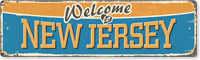 Welcome To New Jersey Vintage Sign