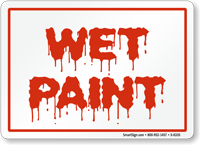 Wet Paint Sign