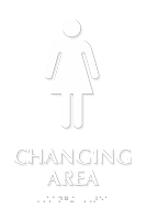 Women Changing Area TactileTouch™ Sign with Braille