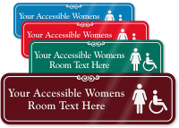 Accessible Womens Room Symbol Sign