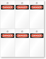 Laser Printable Tag Danger Header