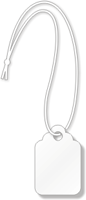 White Merchandise Tag (with strings)