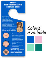 Breast Self Examination Shower Card Hang Tag