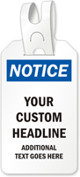 Personalized OSHA Notice Self Locking Plastic Tag With Tail