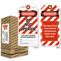 Danger Do Not Operate Tag in a Box