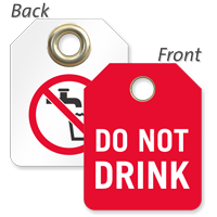 Do Not Drink Mini Valve Tag