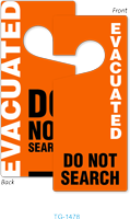 Evacuated Two Sided Door Hang Tag