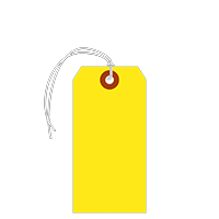 Fluorescent Yellow Tags (with elastic strings)