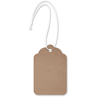 Recycled Kraft Merchandise Tag (with strings)