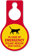 Please Rescue Our Cats Door Hang Tag