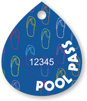 Pool Pass In Water Drop Shape Colorful Sandals