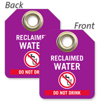 Recycled Water Do Not Drink Mini Tag