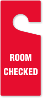 Room Checked Door Hanger Tag