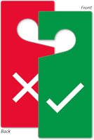 Tick And Cross Symbol Door Hang Tag