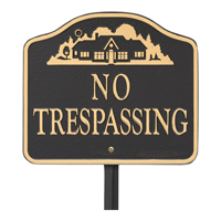 No Trespassing GardenBoss Estate Plaque