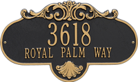 Rochelle Grande Wall Address Plaque, Two Lines