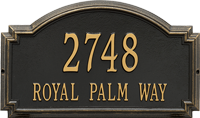 Williamsburg Estate Wall Address Plaque, Two Lines