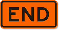 End   Route Marker Sign