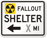 Fallout Shelter Left Arrow   Traffic Sign