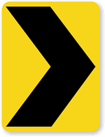 Chevron Alignment Symbol (Right)   Traffic Sign