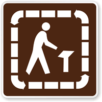 Trail (Interpretive, Ped.) Symbol   Traffic Sign