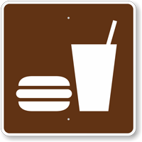 Snack Bar, MUTCD Guide Sign for Campground