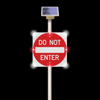 MUTCD Compliant LED Solar Do Not Enter Sign Kit