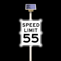 MUTCD Compliant MPH LED Solar Speed Limit Sign Kit