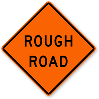 Rough Road   Road Warning Sign