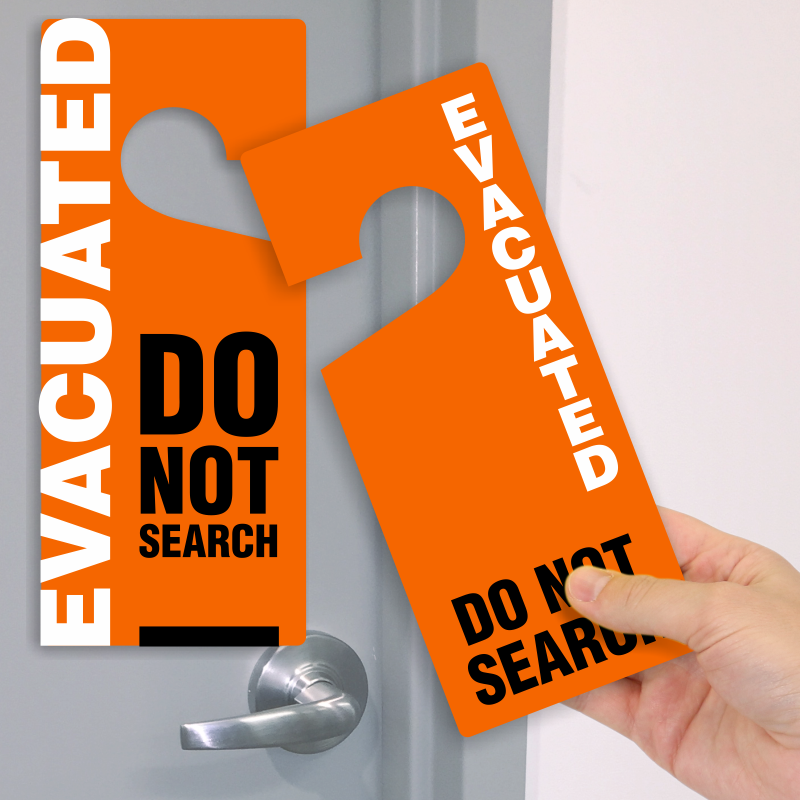Evacuated - Occupied, Two-Sided Door Hang Tags, SKU: TG-0932