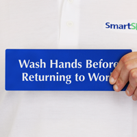 Wash Hands Before Returning Work Sign