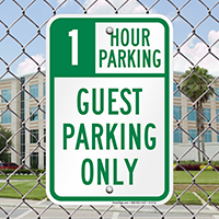1 Hour Guest Parking Only Signs