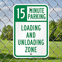 15 Minute, Time Limit Parking Signs