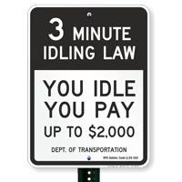 State Idle Signs for New York City