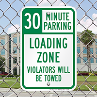 30 Minute, Time Limit Parking Signs