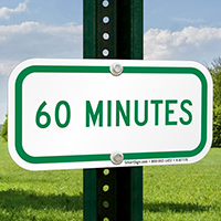 60 MINUTES Time Limit Parking Signs