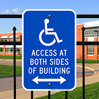 Access At Both Sides Building Signs (Bidirectional Arrow)