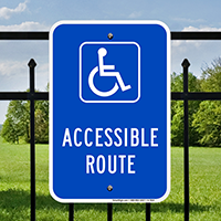 Accessible Route Handicap Parking Signs
