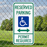 Reserved Parking Permit Required Signs