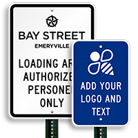 Customized Vertical Logo Sign