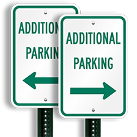Additional Parking Right Arrow Signs