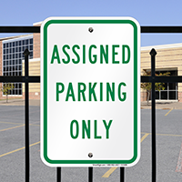 AsSignsed Parking Only Signs